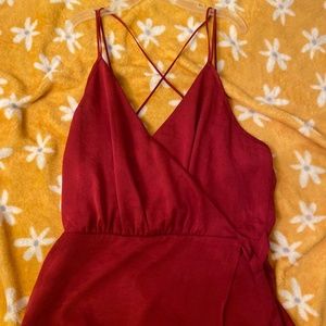 Express Red Wrap Style Blouse